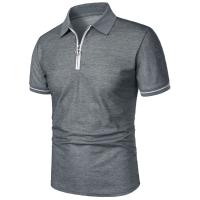 Camisa Polo Hombre Verano Manga Corta Cierre De Cremallera Ligera Color Sólido Fitness Hawaii Transpirable Cuello Tops - details 7