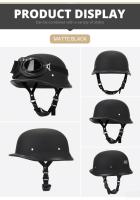 Casco De Motocicleta Medio De Cuero Aleman Vintage Casco Moto Moto Pilot Biker DOT Certificación Unisex Tamaños S-XXL - details 7