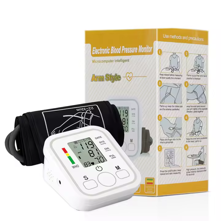 Tensiómetro digital de brazo con brazalete grande, para uso doméstico, con pantalla grande - 1