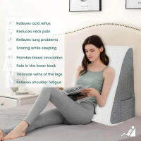 Almohada De Apoyo Para Dormir Después De La Cirugía Y Reflujo Ácido Almohada Triangular Elevada De Espuma Para Uso En Dormitorio Y Oficina - details 5
