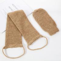Frotador de espalda de cáñamo exfoliante Natural, Cuchillo Corporal para baño y Ducha with Mango, duradero, lavable a Máquina, Knob free - details 3
