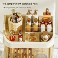 Organizador De Escritorio De Lujo Para Maquillaje Joyería Y Cuidado De La Piel Caja De Almacenamiento De Plástico Con Cajón a Prueba De Polvo Gran Capacidad Para El Baño - details 5