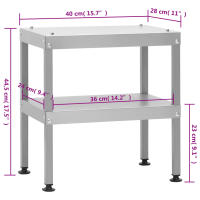 vidaXL Mesa para horno ahumador acero galvanizado 40x28x44,5 cm - details 4