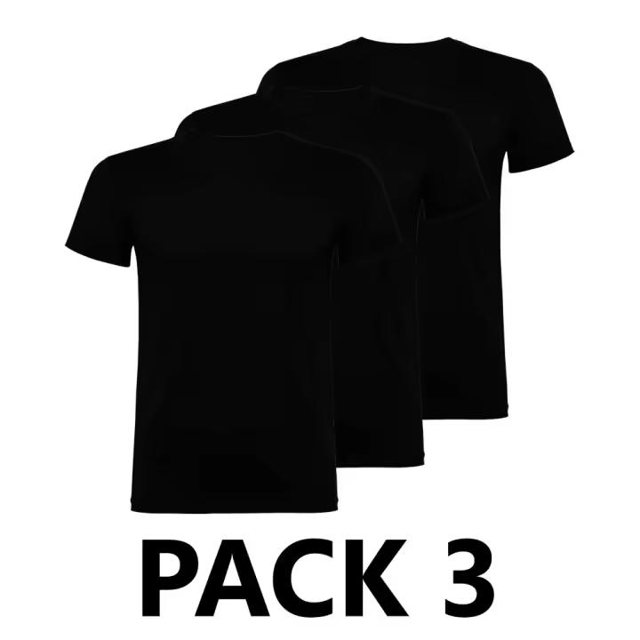 Pack de 3 Camisetas básicas Crossfire 100% algodón ideales para tu día a día y fondo de armario. - 1