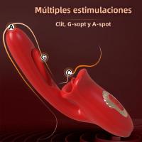 Vibrador Para Mujeres Con Lengüeta Y Succión Estimulador De Clítoris Tapping Flapping Vibrador De Silicona Para Juguete Sexual Oral - details 5