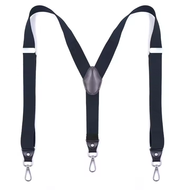 Almohadillas De Pantalones Ajustables Para Hombres Con Gancho Giratorio Suspenders Elásticos Grandes Y Grandes Para Traje De Trabajo - 1