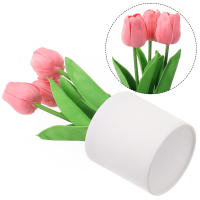 Tulipanes Rosa Naranja Artificial Falsas Plantas De Plástico Para Decoración De Hogar Escritorio Bodas Fiestas Oficina - details 2