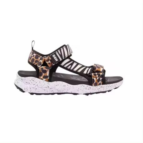 Sandalias de tiras animal print de B&W - 1