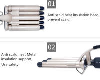 Rizador Y Enrollador De Cabello Cerámico Rápido Calentamiento Herramientas De Ondulador Para Todos Tipos De Cabello Con Temperatura Mínima Máxima 210 Grados - details 3