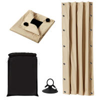 Cortina De Ventana Portátil Y Desmontable 100% Blackout Con Ventosas Para Sala De Estar Y Dormitorio Bloqueo De Calor Y Luz Natural Moderno - details 14