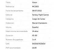 Vision  - Heroes Marvel Champions - Fantasy Flight Games - details 0
