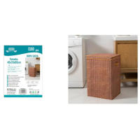 Cesta grande para ropa sucia de ratán de plástico de almacenamiento gratuito, cesta de almacenamiento de ropa sucia para baño, cesta de toalla de hotel de cinco estrellas, cesta de lavandería 40X35X60CM - details 0