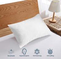 Funda de Almohada PU Tacto Coralina Rizo, Impermeable, Antialérgica, Transpirable, con Cremallera lateral, Varias Medidas. Juego de 2/4/6 Fundas de Almohada, Protector de Almohada Microfibra Mullida Extra Suave - details 2