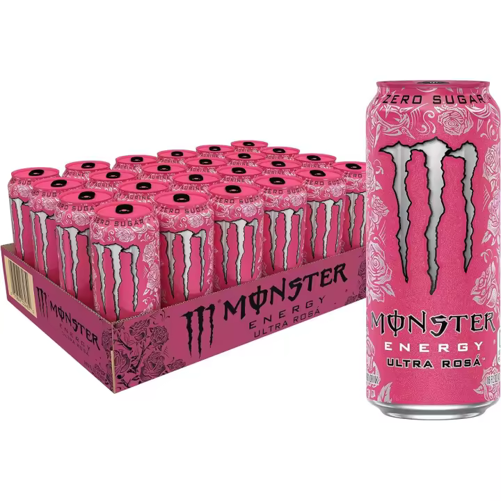 Monster Energy Ultra Rosa Nacional Bebida energética sin azúcar 500ml caja 24u Sabor nacional 2024 - 1