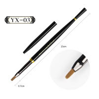 Cepillo De Arte De Uñas Negro Para Manicura Acrílica UV Extensión De Gel Cepillo De Pintura Y Dibujo De Polvo De Uñas - details 2