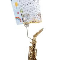 Soporte De Música Portátil Para Clarinete Trompeta Flauta Saxofón Y Otros Instrumentos De Viento Accesorio Para Principiantes Color Plata Material Metálico - details 14
