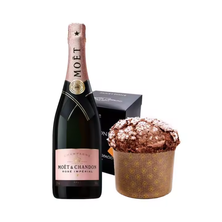 Pack Moet & Chandon Rosé  + Panettone Juanfran Chocolate y Naranja 550gr. - 1