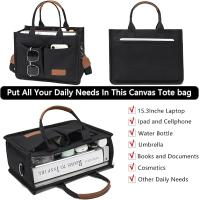 Bolsa Grande de Lona para Mujer, Bolso Cruzado para laptop, Bolso para todo el Día, Bolso - details 1