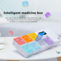 Caja De Alarma Para Medicamentos Electrónica Con Recordatorio Semanal Caja Inteligente De Pastillas Tamaño M Eco-amigable - details 2