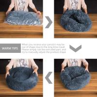 Cama Redonda Para Perros Y Gatos De Tamaño Grande 60cm Alfombra De Peluche Larga Para Invierno Cama De Mascota Suave Y Cálida Para Mediano Y Grande - details 1