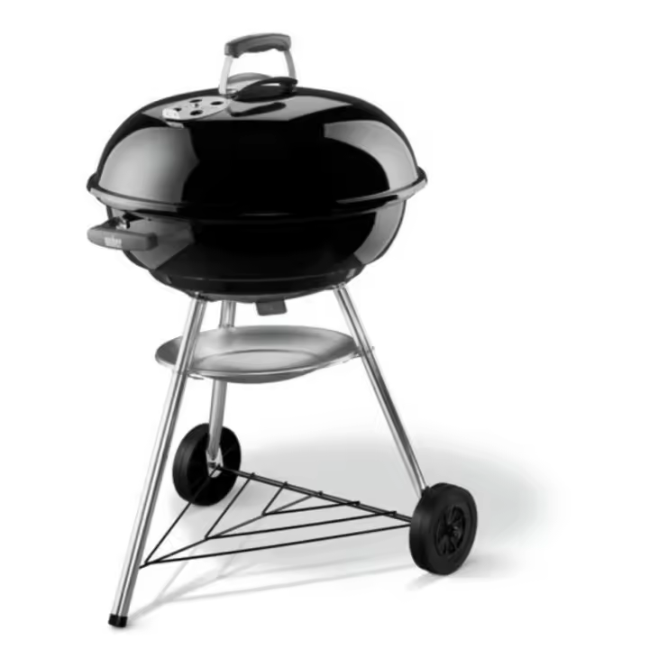 Verdecora Weber Barbacoa Compact Kettle 57cm Negra | Barbacoa de Carbón | Fácil Instalación y Recogedor de Cenizas - 1
