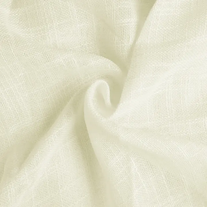 Cortinas De Lino Algodón Transparentes Para Dormitorio Y Sala De Estar Con Bolsa De Roda Filtración De Luz Estilo Europeo - 1
