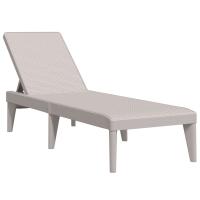 vidaXL Tumbona de PP capuchino 186x60x29 cm Blanco, Capuchino, Marrón Sillas de Exterior Ideal para jardín, playa, piscina, terraza Tumbona Piscina Tumbonas Playa Tumbonas Jardín Exterior - details 0
