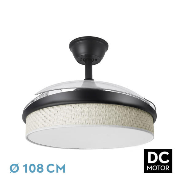 Ventilador DC Moda 72W Negro/Blanco Reed 3 Aspas — oferta en Miravia