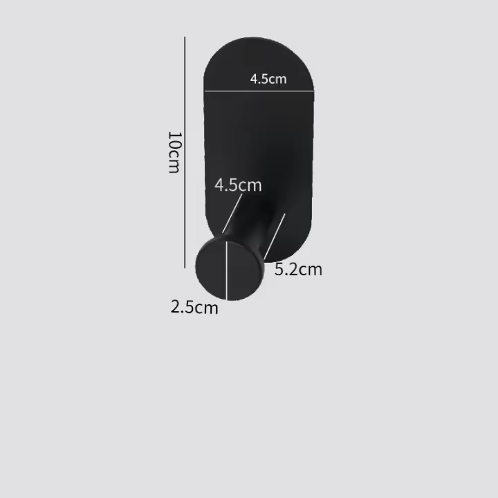 Toallero de baño, perforado Toallero de 40 cm, toallero de baño ajustado Negro, Maple inlable Pintado - 1
