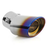 Tubo De Escape De Coche En Acero Inoxidable Redondo Salida Single/Dual Chrome Tubo De Muffler Rear Para Automóviles - details 1