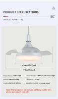 Lámpara De Techo Pequeña Multifuncional LED Moderna Con Control Remoto Silencioso Y Ventilador Invisible Para Sala De Estar Oficina Estudio 40cm - details 23