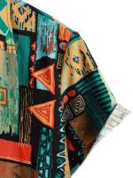 Camisa Corta Para Hombre Estampada Retro Moda 2024 Casual Polyester Verano Sin Capucha Cuello En V Talla Única Para Todas Las Estaciones - details 4