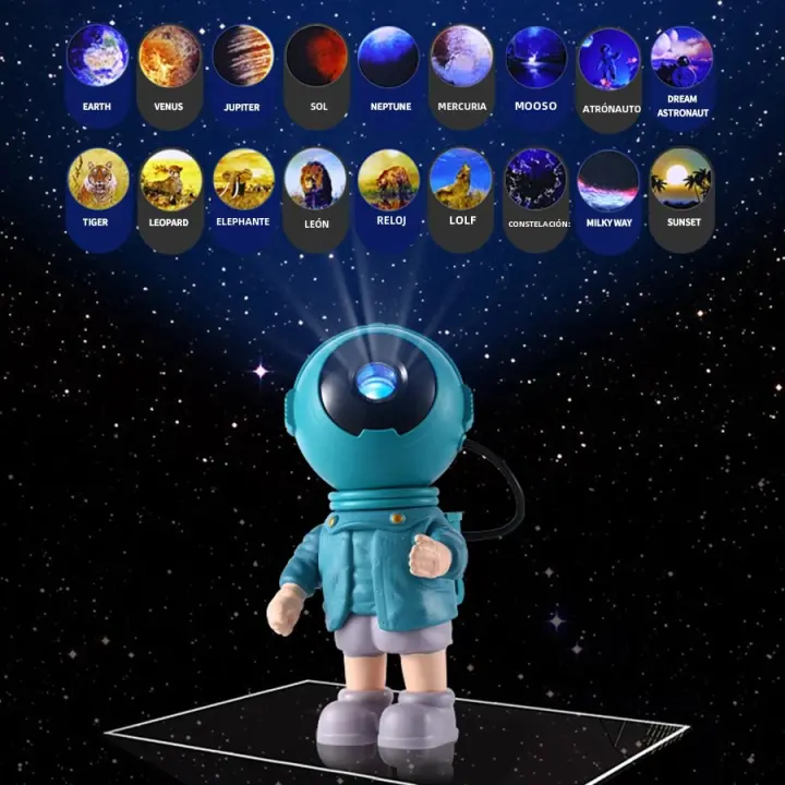 Proyector De Noche Creativo De Astronauta Regalo Para Niños Diseño Magnético Ajustable Luz De Galaxia Y Neblina Para Dormitorio - 1