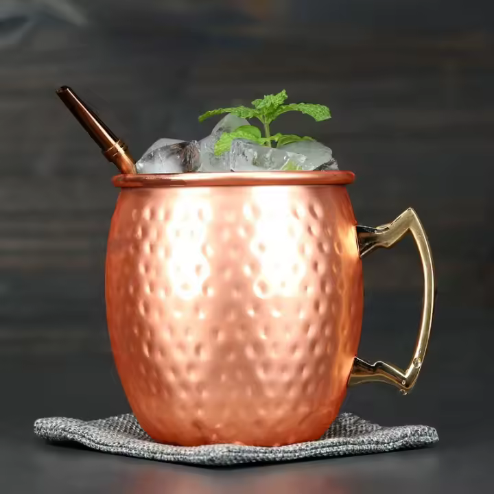 1PC Taza De Acero Inoxidable Para Moscow Mule De 530ml Para Cocina Y Bar Taza De Cerveza Y Café Para Bebidas - 1