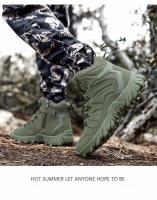 Botas De Entrenamiento De Combate En Desierto Para Hombres Antideslizantes Resistente Al Desgaste Para Camping Montañismo Pesca Caza Senderismo Zapatillas De Exterior - details 21