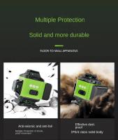 Nivel De Láser Verde 4D Con 16 Líneas USB Recargable Auto-Nivelado 360° Horizontal Y Vertical Potente Chorro De Láser Herramienta De Medición - details 18