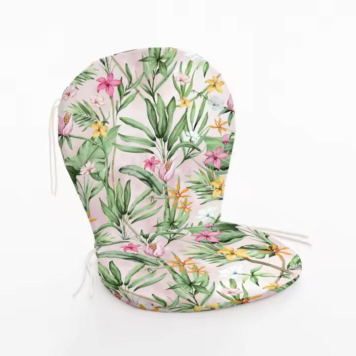 Cojín BL Belum para Silla de Exterior Impermeable y Resistente Al Sol con Cordones Laterales y Banda de Fijación - 1