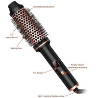 Cepillo De Pelo Calentado 3 En 1 Iónico Tinsol Rizador Y Liso Profesional Anti-derretimiento Con Temperatura Máxima De 210 °C Dual Voltage Rotativo 360° - details 3