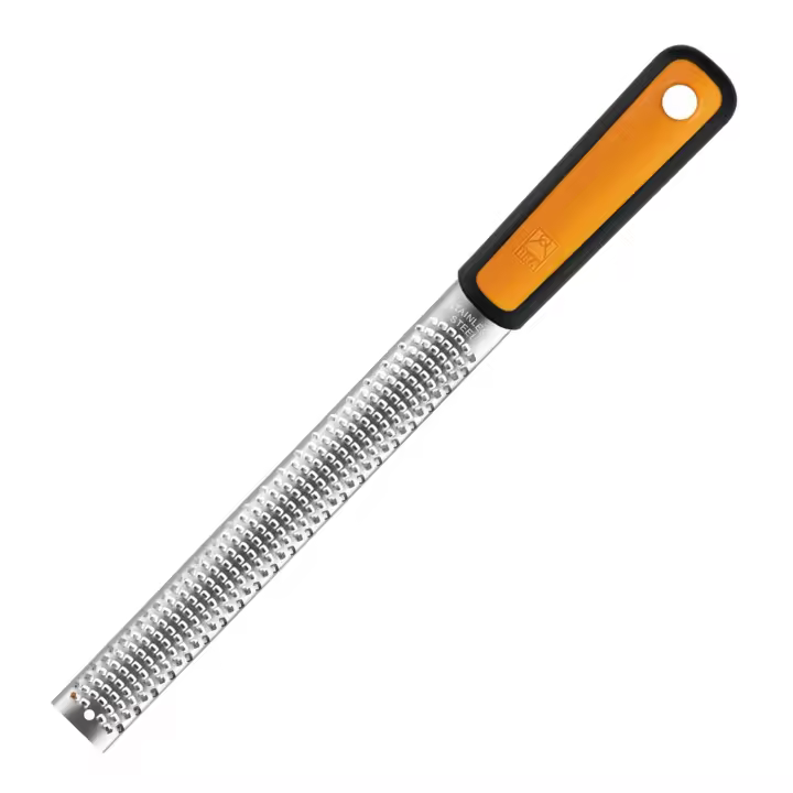 BRA Efficient Rallador Pro Estrecho Zester, Acero, Rayador de Cocina para Queso, Cítricos, Parmesano, Jengibre, Ajo, Nuez Moscada, Chocolate, Verduras, Frutas, Mango Ergonómico | Hoja Afilada de Acero Inoxidable | Apto para Lavavajillas - 1