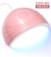 Lámpara LED Profesional Para Uñas 18LED Secado Rápido De Esmalte De Gel Para Salón De Uñas Con Fuente De Alimentación USB Material ABS Tamaño 16*13*8cm Peso 140g - details 0