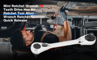 Llave De Eje Rápido Mini Doble Final Con Destornillador Y Juego De Bobinas De Hexagonal Herramienta De Reparación Manual De Acero Cr-V - details 13