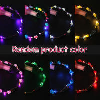 Corona De Flores LED Multicolor Cinta De Cabeza Con Luces LED Flor De Terciopelo Artificial Adorno De Cabello Para Fiesta Operado Por Batería Pack De 20 - details 5
