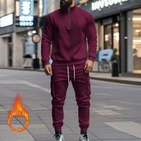 Conjunto Deportivo Casual Para Hombres Verano Otoño Invierno Con Cierre De Cremallera Y Veludo Tejido De Poliéster Talla S a XXXL - details 83