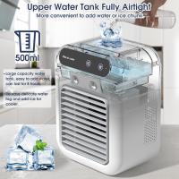 25W Recargable Mini Unidad de Aire Acondicionado Portátil 2 Spray de Aire Frío, Ventilador de Enfriamiento Personal with 2 Velocidades, Pequeños - details 3