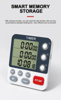 Temporizador De Cocina Digital 3 Canales Cuenta Regresiva/contando Hacia Adelante Alarma De Volumen Con Pantalla Lcd Temporizador De Estudio Silencioso Y Flash - details 3