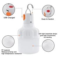 Lámpara De Camping LED Recargable Alta Potencia 200W 80W 60W Con Gancho Portátil Para Emergencias Exteriores BBQ Iluminación De Tenda Bombilla De Lámpara - details 8