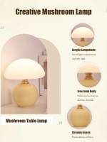 Lámpara De Mesa USB Con Ondas De Luz En Forma De Hongos En Colores Rosa Amarillo Rojo Blanco Verde Iluminación Decorativa Para Dormitorio Luz Nocturna Luz De Escritorio - details 8