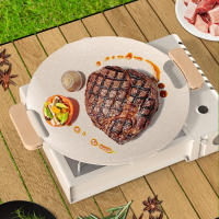Plato De Barbacoa Coreana Antiadherente Para Camping Y Grill De Exterior Placa De Cocina Para Carne Frying Pan Asador Placa De Barbecue - details 2