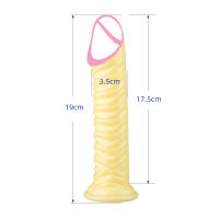 Dildo Realista De Goma Con Ventosa Para Mujeres Estimulador De Clítoris Y Masturbador Vaginal Juguetes Sexuales Para Lesbianas Tamaño 19cm X 3.5cm - details 10