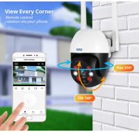 Cámara PTZ WiFi IP KERUI 5MP Tuya Seguridad Exterior Doméstica Con Zoom Digital 4X Visión Nocturna Doméstica CCTV Vigilancia De Video Negro - details 6